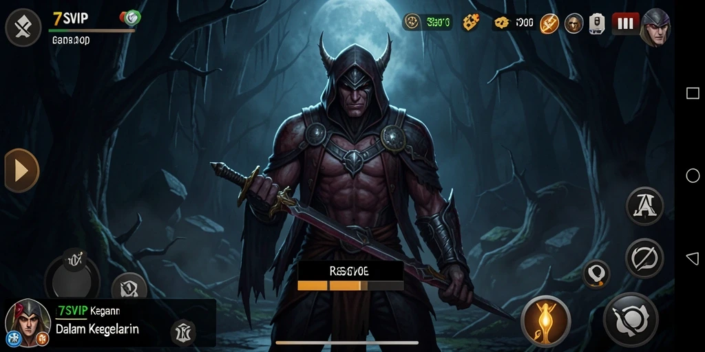 Screenshot menunjukkan suasana mencekam dalam gameplay 7SVIP.