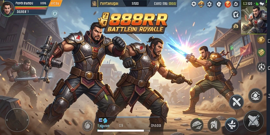 Tampilan permainan menegangkan di 888R dalam Battle Royale