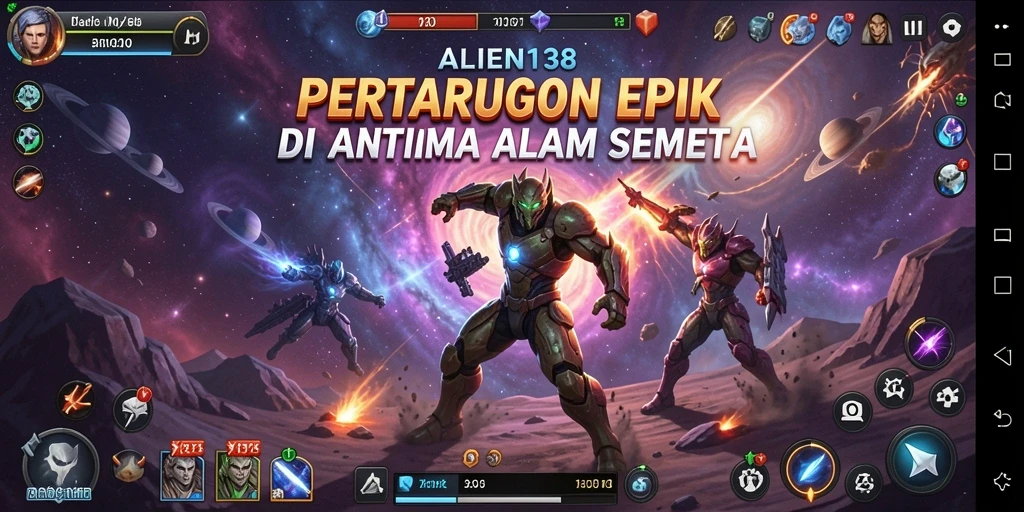 Tampilan gameplay menegangkan dari ALIEN138 yang menunjukkan pertarungan karakter.
