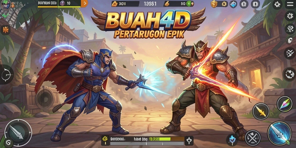 Tampilan aksi seru dalam gameplay Battle Royale BUAH4D.