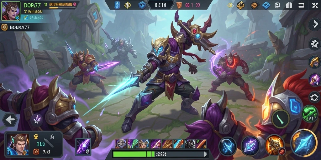 Tampilan gameplay seru dari DORA77 yang penuh strategi.