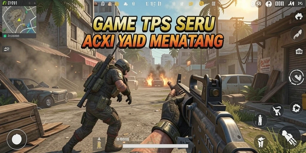 Tampilan gameplay seru di DY01 dengan aksi menembak yang intens.
