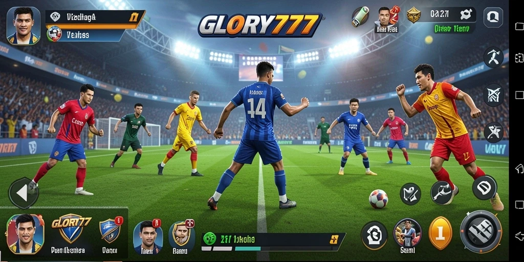 Screenshot GLORY777 menampilkan aksi seru dalam olahraga.
