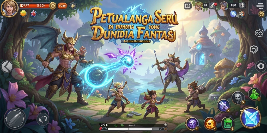 Screenshot menunjukkan aksi seru dalam petualangan ID777.