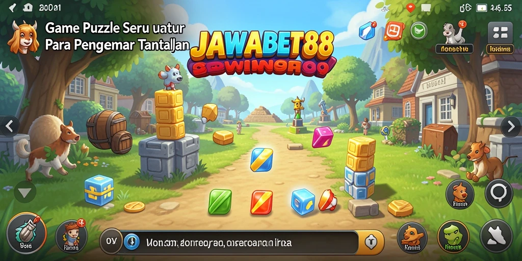 Tampilan gameplay JAWABET88 dengan tantangan puzzle yang menarik.