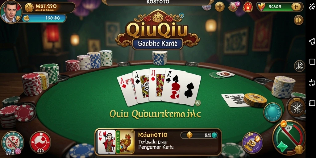 Tampilan gameplay QiuQiu yang seru dan interaktif.
