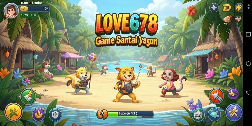 Screenshot utama LOVE678 menampilkan gameplay santai dan interaktif.
