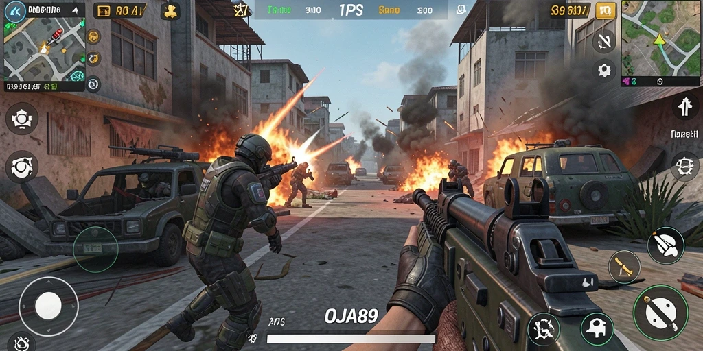 Gameplay seru OJA89 saat pertempuran berlangsung.