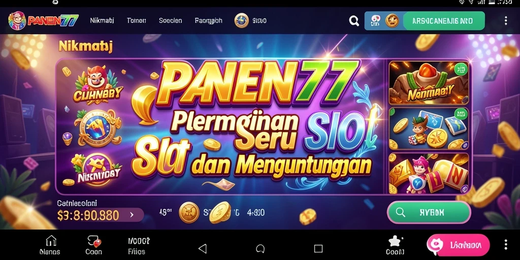 Tampilan gameplay Slot seru dan mendebarkan di PANEN77.