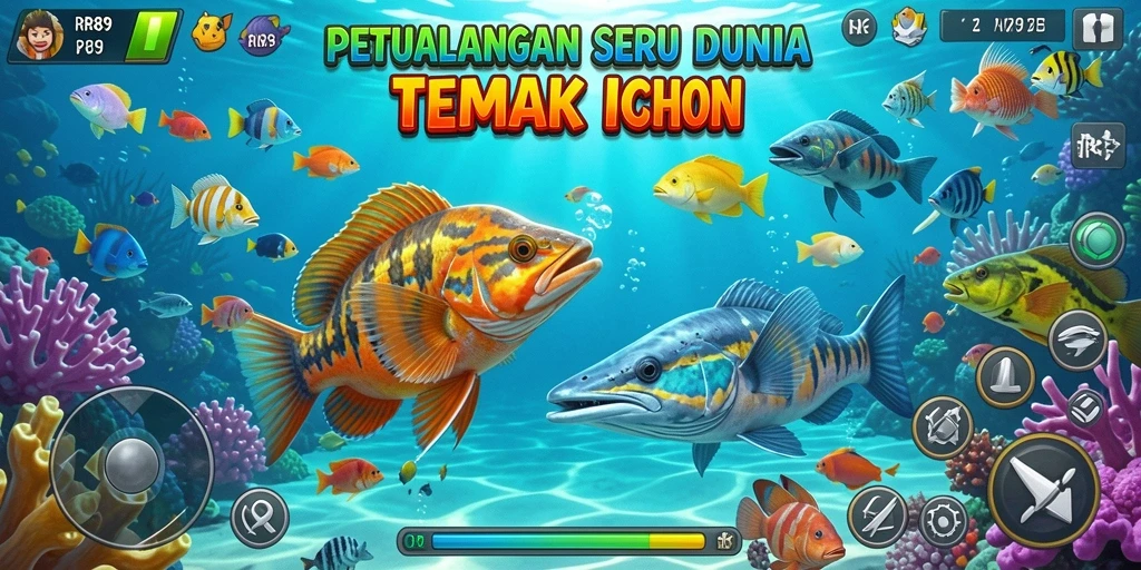 Screenshot RR89 menunjukkan aksi menembak ikan yang seru dan mendebarkan.
